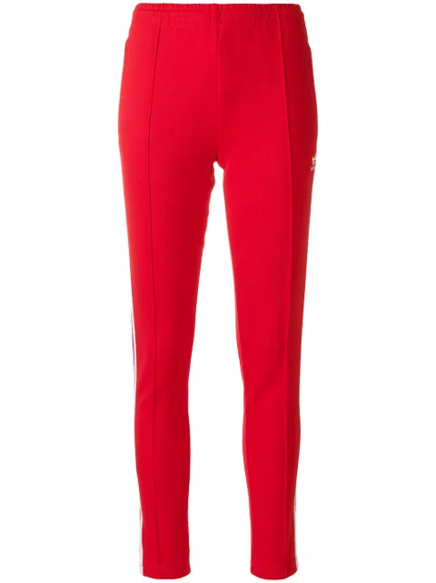 adidas tapered tracksuit bottoms Red CE2401