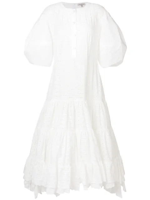 Natasha Zinko eyelet detail dress White R810206