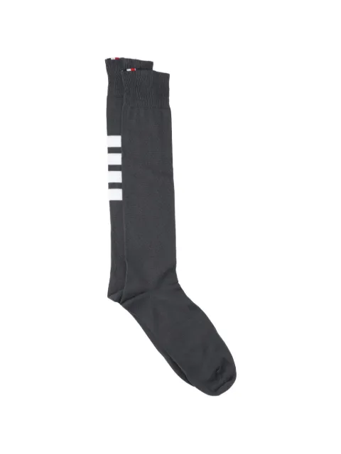 Thom Browne cotton 4-Bar over-the-calf socks Grey MAS022B01690