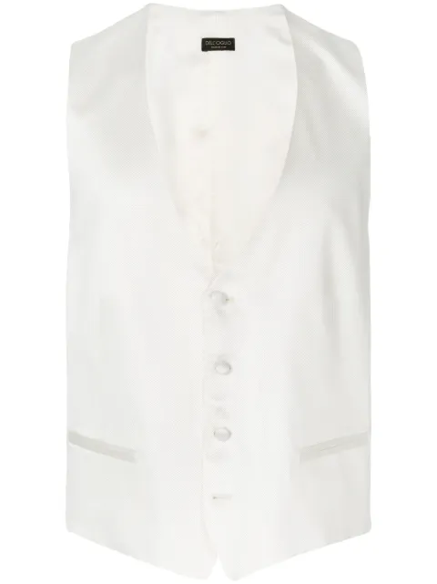 Dell'oglio classic formal waistcoat White GILET1861136212
