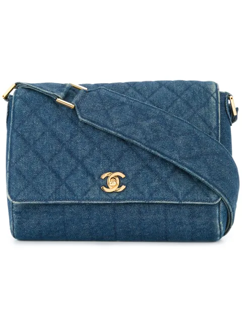 CHANEL Pre-Owned quilted denim shoulder bag Blue 1885988