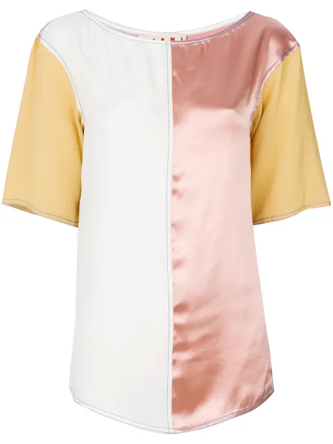 Marni colour blocked blouse Pink CAMAW58Q00TV609