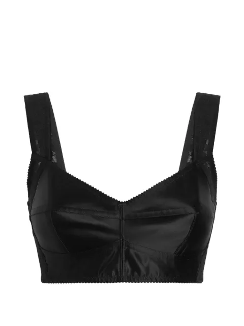 Dolce & Gabbana cropped bustier top Black F7Y28TG9921