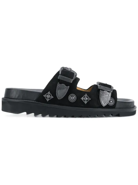 Toga Pulla buckle strap sandals Black FTGPWJ84409001