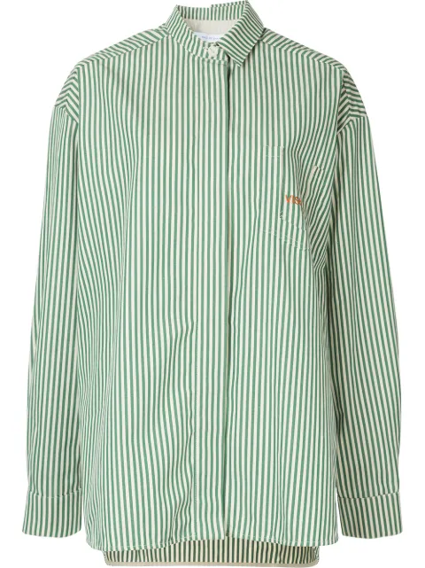 Walk Of Shame visitor embroidered shirt Green SH007PS18MIC145