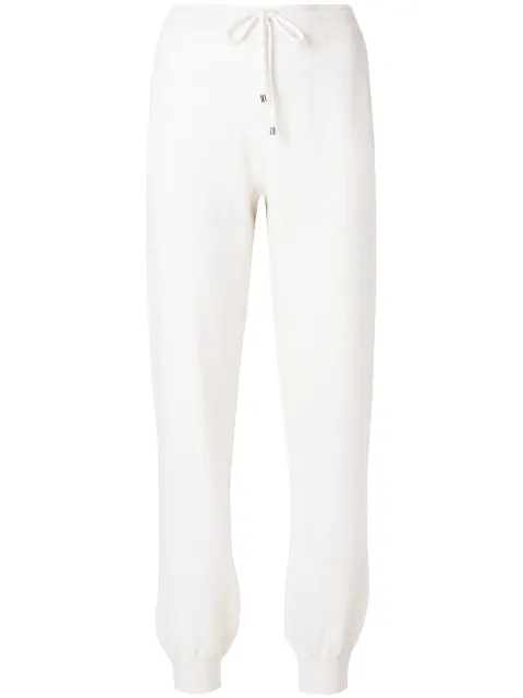 Barrie Romantic Timeless cashmere jogging trousers White A00C30605