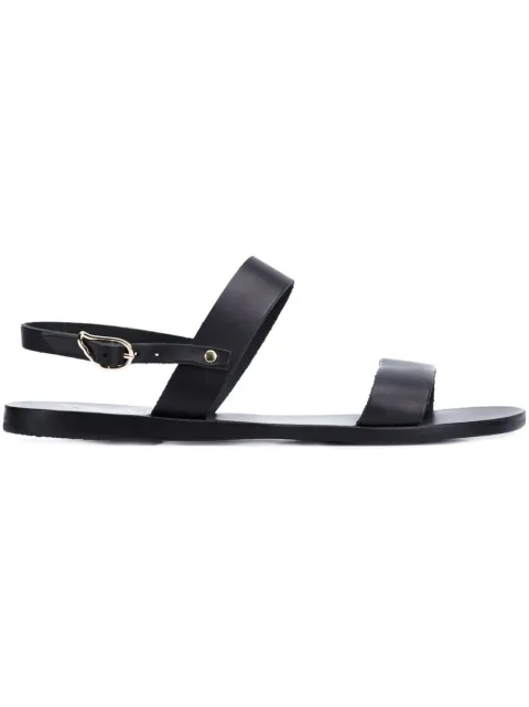 Ancient Greek Sandals Clio leather sandals Black CLIOVACHETTABLACK