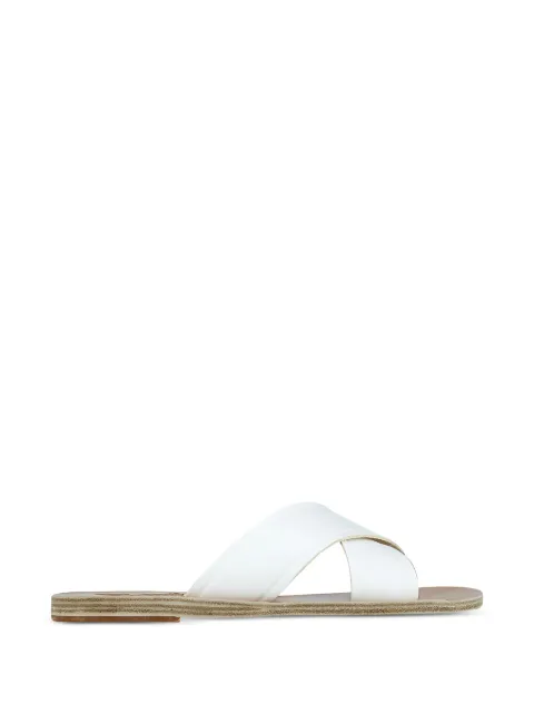 Ancient Greek Sandals Thais leather sandals White THAISVACHETTA