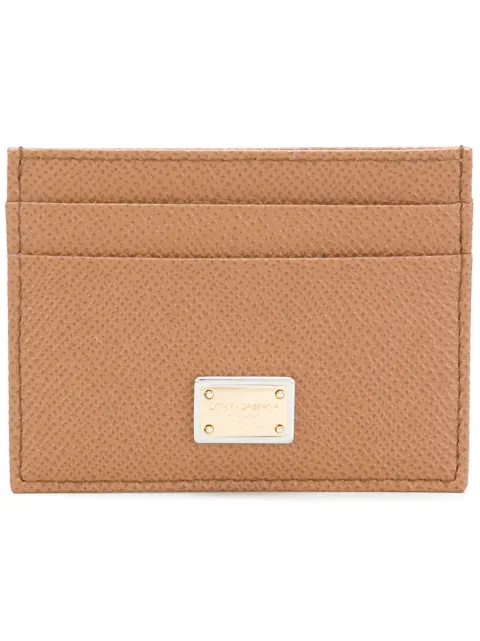 Dolce & Gabbana calfskin card holder Brown BI0330A1001