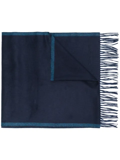 Ferragamo fringed scarf Blue 643211
