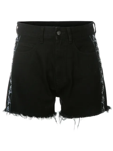 COUNTY OF MILAN Marcelo Burlon Kids X Kappa frayed shorts Black CWYC001R183770516710