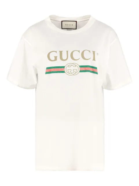 Gucci logo-print T-shirt White 457095X5L89