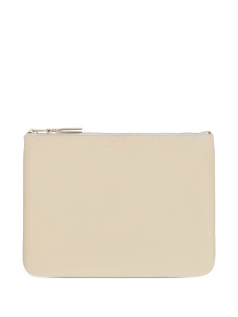 Comme Des Garçons Wallet logo-print leather pouch Neutrals SA5100