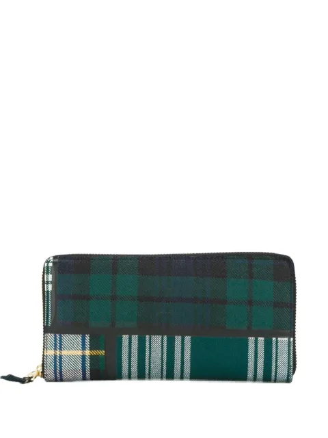 Comme Des Garçons Wallet tartan-print wool wallet Green SA0110TP