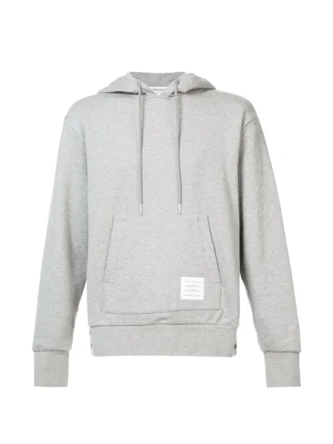 Thom Browne stripe-detail cotton-jersey hoodie Grey MJT086A03377