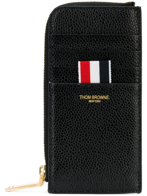 Thom Browne pebble-grain half zip-around wallet Black MAW080A00198