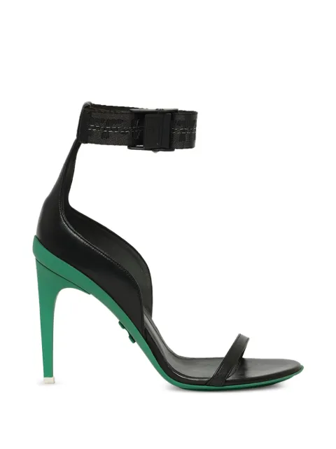 Off-White Black Industrial 100 Leather Sandals Black OWIA084R184800111010