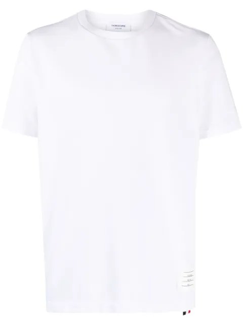 Thom Browne RWB-stripe piqué T-shirt White MJS056A00050