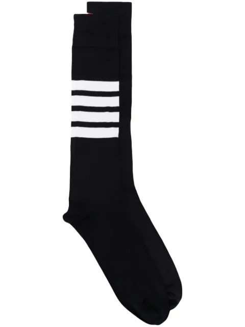 Thom Browne cotton 4-Bar over-the-calf socks Blue MAS022B01690