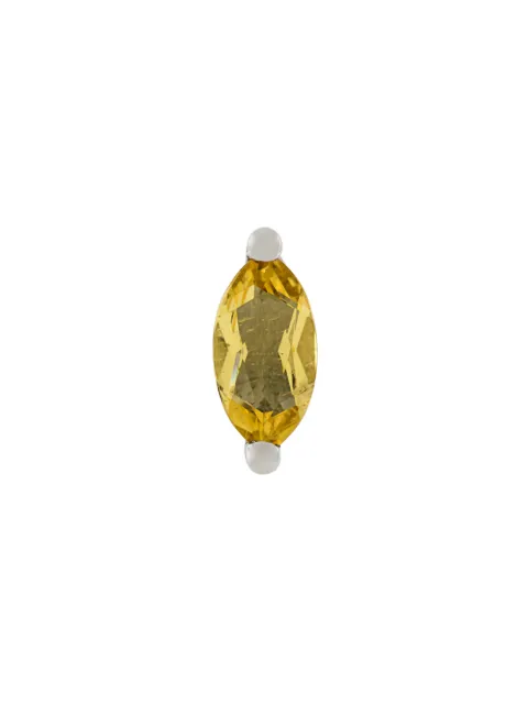 Delfina Delettrez 18kt gold Dots Solitaire beryllium and pearl earring Yellow NTL5017C