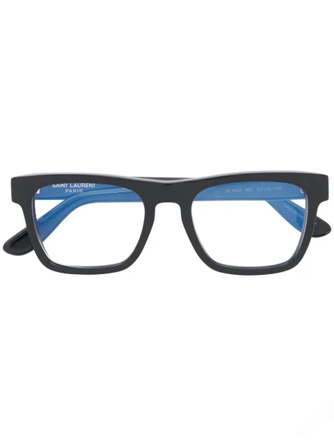 Saint Laurent Eyewear rectangle glasses Black SLM12