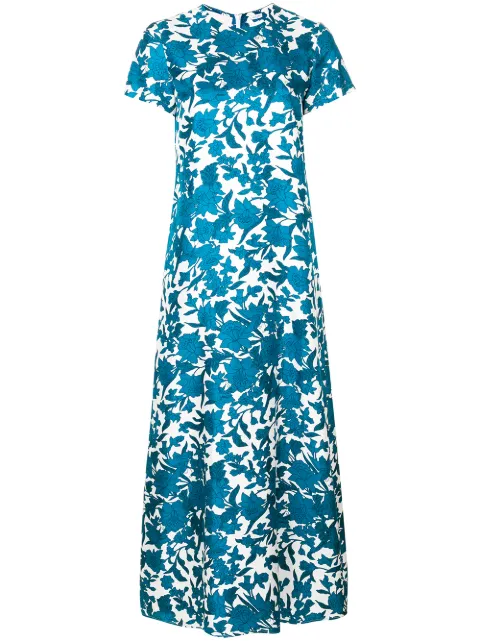 La DoubleJ floral print maxi dress Blue DRE0001SIL001LIL0002