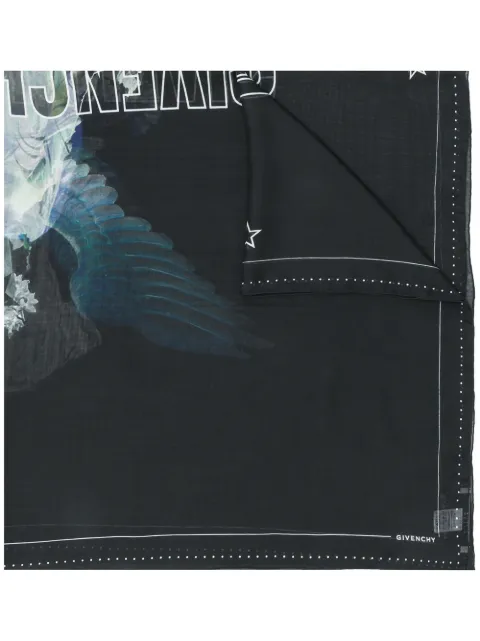 Givenchy logo embroidered scarf Blue BP0005108D