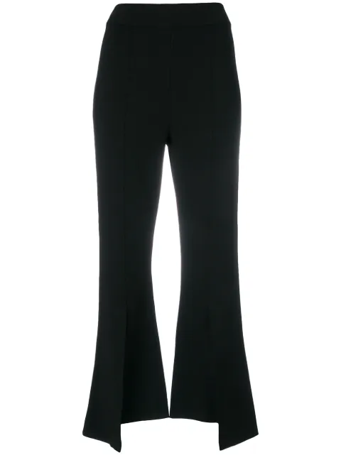 Stella McCartney cropped asymmetric trousers Black 494817S1850
