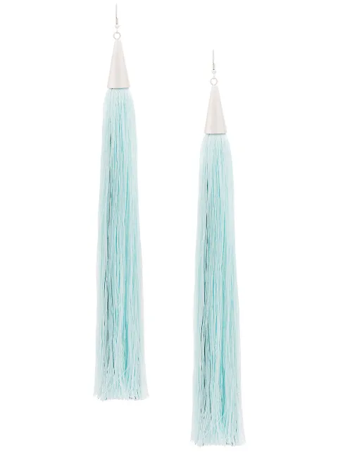 Eddie Borgo long tassel earrings Blue ERSTCL013BB