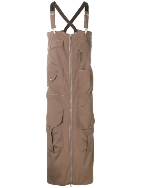 Jean Paul Gaultier Pre-Owned zip-through apron Brown JPG1811