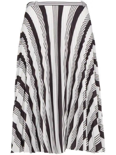 Balenciaga Pleated midi skirt with stripes White 501971TYA43