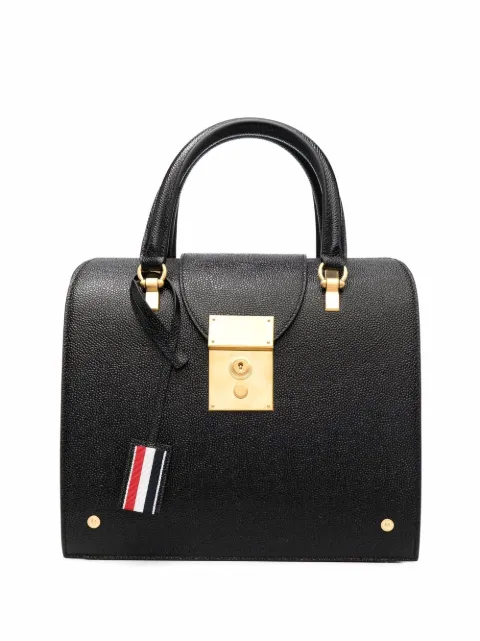Thom Browne Mrs.Thom pebble-texture satchel bag Black FAP002A03542