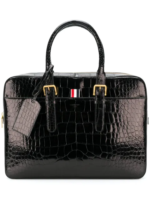 Thom Browne Alligator Leather Business Bag Black MAG045X00204