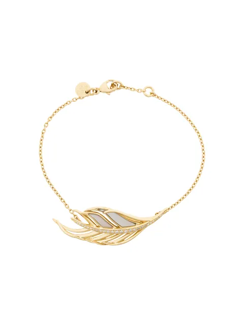Shaun Leane White Feather 18kt gold diamond bracelet Metallic SLS653GP