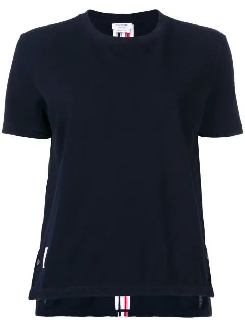 Thom Browne RWB stripe relaxed piqué T-shirt Blue FJS013A00050
