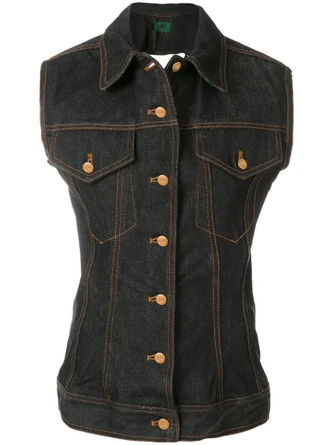 Jean Paul Gaultier Pre-Owned Denim waistcoat Black JPG1792