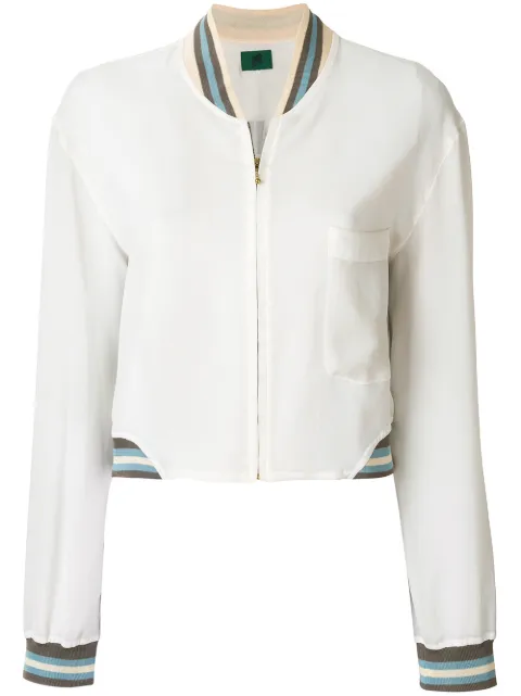 Jean Paul Gaultier Pre-Owned sheer bomber jacket White JPG737A
