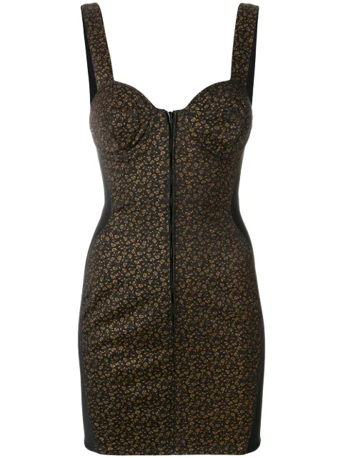 Jean Paul Gaultier Pre-Owned flower print panelled dress Black JPG911A