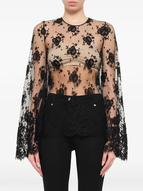 Givenchy floral-lace blouse Black BW6076202C