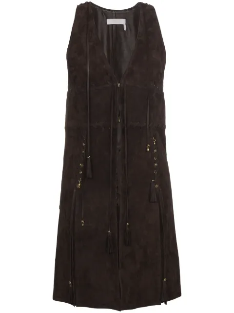 Chloé longline gilet Brown CHC18SCG01200