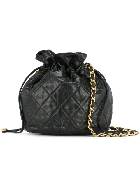 CHANEL Pre-Owned quilted CC logo shoulder bag Black 0670398