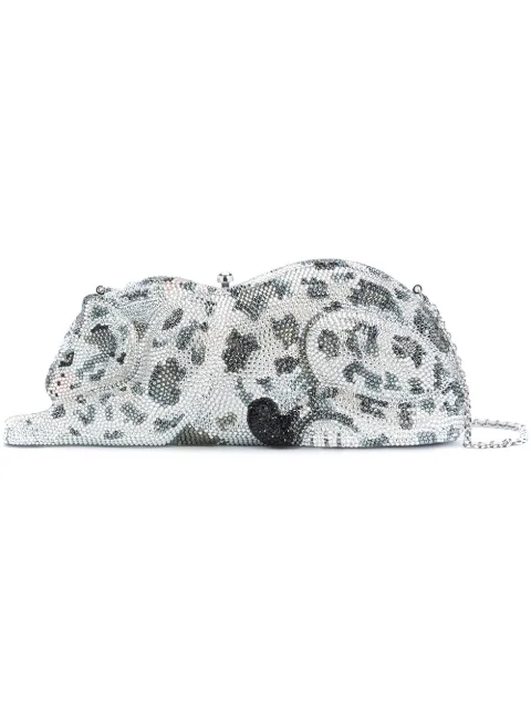 Judith Leiber snow leopard clutch Black M176704