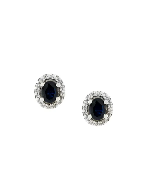 Wouters & Hendrix Gold 18kt gold, diamond and sapphire stud earrings Blue O1DS14SWGPAIR