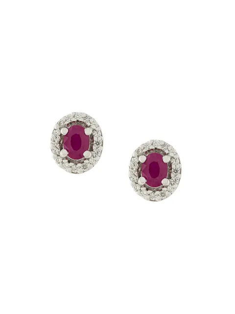 Wouters & Hendrix Gold 18kt gold, diamond and ruby stud earrings O1DS14RWGPAIR
