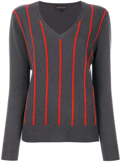 Cashmere In Love Sanem striped jumper Grey SANEM