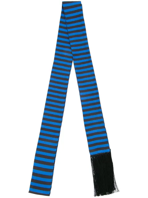 Haider Ackermann striped skinny scarf Black 1742933406