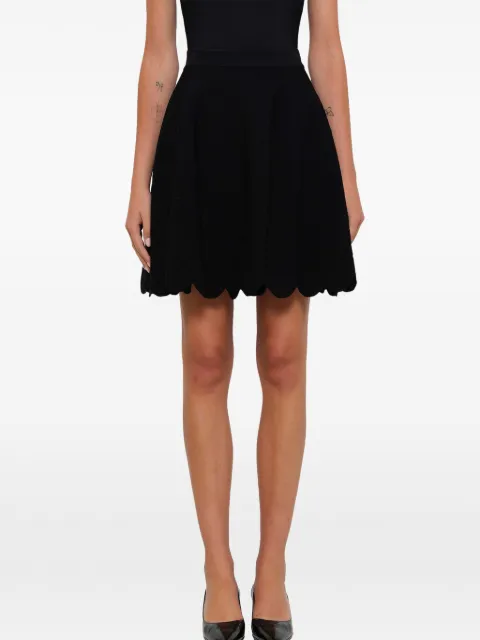 Alexander McQueen Scalloped hem mini skirt Black 507920Q1WKF