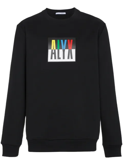 1017 ALYX 9SM Logo crew neck sweatshirt Black AVUSW0004
