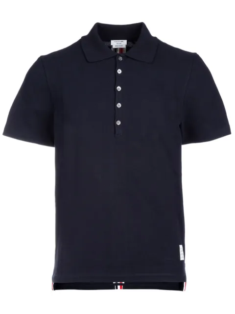 Thom Browne pique RWB stripe relaxed polo Blue MJP042A00050