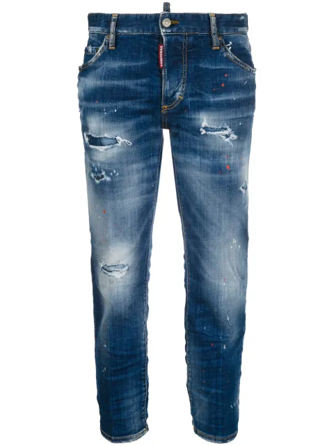 DSQUARED2 Boyfriend cropped jeans Blue S72LB0069S30342